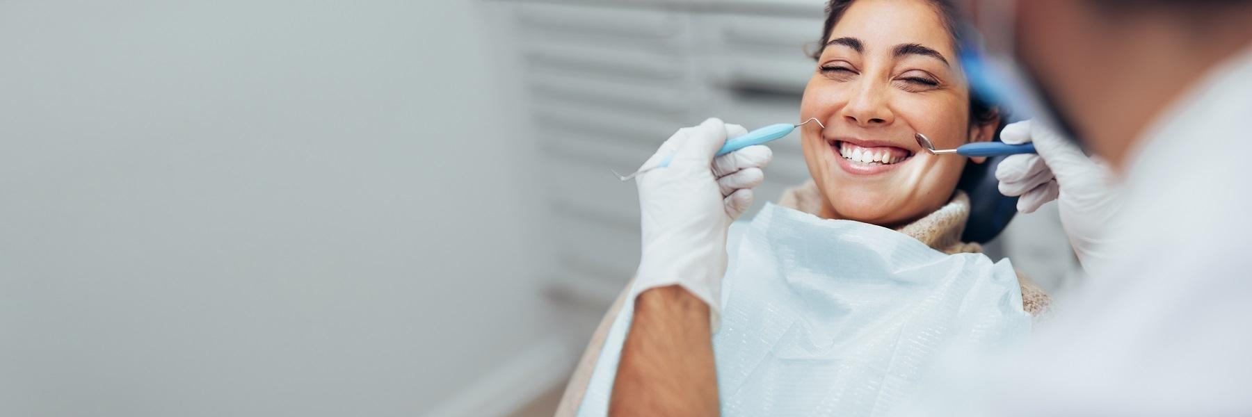 girl getting teeth whitening winchester